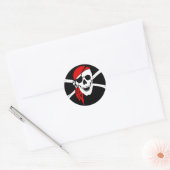 piratenvlag Botten schedel gevaarsymbool Ronde Sticker (Envelop)