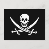 Piratenvlag Briefkaart (Voorkant)