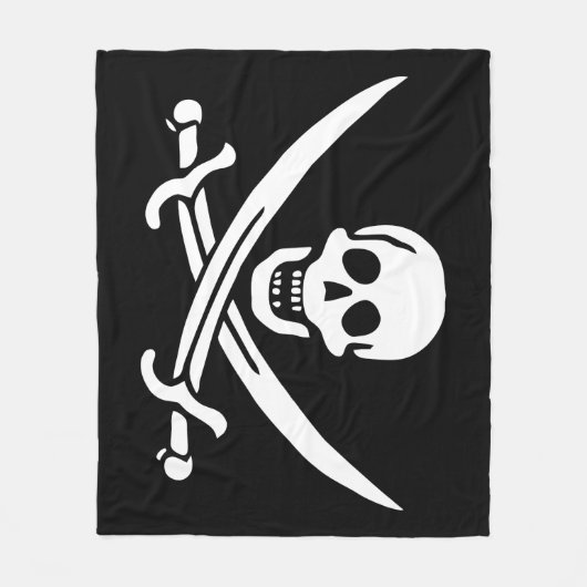 Piratenvlag Fleece Deken (Voorkant)