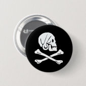 Piratenvlag - Jolly Roger Ronde Button 5,7 Cm (Voorkant /achterkant)