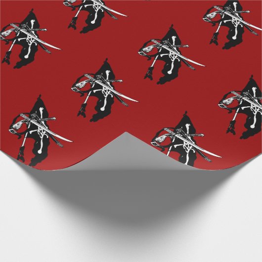  piratenvlag, Jolly Roger Skull Crossbones Cadeaupapier (Hoek)