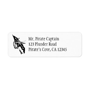  piratenvlag, Jolly Roger Skull Crossbones Etiket