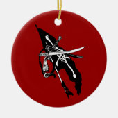  piratenvlag, Jolly Roger Skull Crossbones Keramisch Ornament (Voorkant)