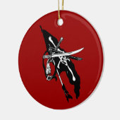  piratenvlag, Jolly Roger Skull Crossbones Keramisch Ornament (Links)