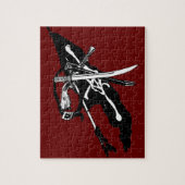  piratenvlag, Jolly Roger Skull Crossbones Legpuzzel (Verticaal)