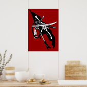  piratenvlag, Jolly Roger Skull Crossbones Poster (Keuken)