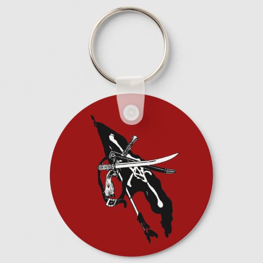  piratenvlag, Jolly Roger Skull Crossbones Sleutelhanger (Voorkant)