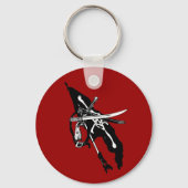  piratenvlag, Jolly Roger Skull Crossbones Sleutelhanger (Achterkant)