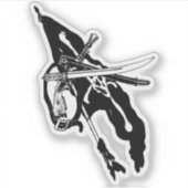  piratenvlag, Jolly Roger Skull Crossbones Sticker (Voorkant)