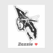  piratenvlag, Jolly Roger Skull Crossbones Sticker (Vel)