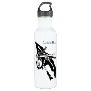piratenvlag, Jolly Roger Skull Crossbones Waterfles