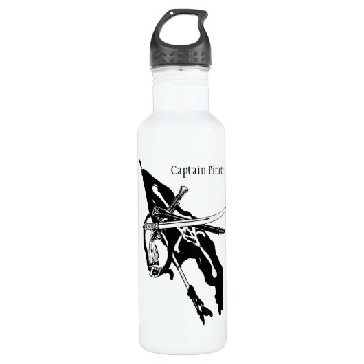  piratenvlag, Jolly Roger Skull Crossbones Waterfles (Voorkant)