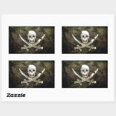 Piratenvlag Rechthoekige Sticker (Vel)