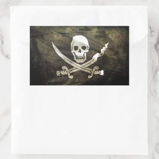 Piratenvlag Rechthoekige Sticker (Tas)