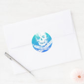 piratenvlag schedel zwaard ronde sticker (Envelop)