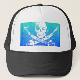 piratenvlag schedel zwaard trucker pet