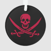 Piratenvlag van Calico Jack Ornament (achterkant)
