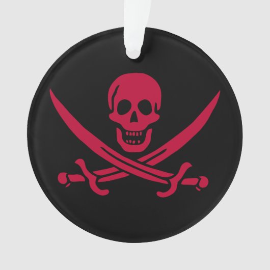 Piratenvlag van Calico Jack Ornament (voorkant)