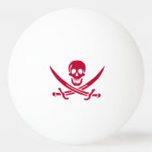 Piratenvlag van Calico Jack Pingpongbal (Achterkant)