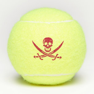 Piratenvlag van Calico Jack Schedel met gekruiste Tennisballen