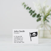 Piratenvlag Visitekaartje (Staand voorkant)