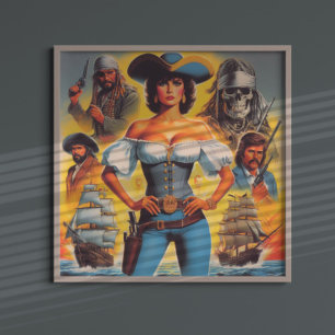  piratenvrouw poster