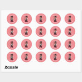 Piratenvrouw Ronde Sticker (Vel)