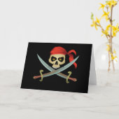 PiratenWenskaarten Kaart (Gele Bloem)