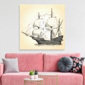 Piratenzeilschip Canvas Afdruk (Insitu (Woonkamer))