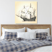 Piratenzeilschip Canvas Afdruk (Insitu (Slaapkamer))