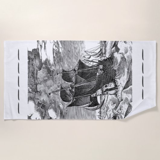  piratenzeilschip strandlaken (Voorkant)