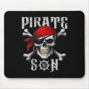 Piratenzoon Jolly Roger Vlag en schedelkruisbeende Muismat