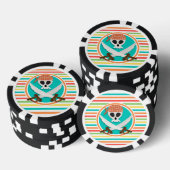 Piratenzwaarden; Heldere regenboogstrepen Poker Chips (Opstapeling)