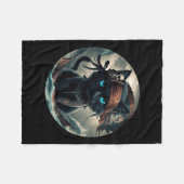 piratenzwarte kat fleece deken (Voorkant (Horizontaal))