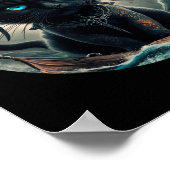 piratenzwarte kat poster (Hoek)