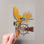 Piratepapegaai Acryl Uitnodigingen (Insitu (Draagbaar))