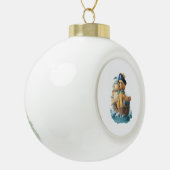 Piratepoedel � Grappige zeehond Keramische Bal Ornament (Links)