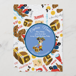 Piraterijuitnodiging voor schepen en mestpartijen kaart
