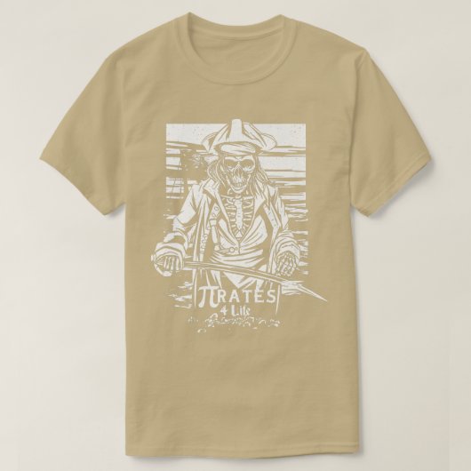 Pirates 4 ever Epic Skeleton Pirate Grunge Style M T-shirt (Design voorkant)