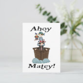 Pirates Ahoy Matey Briefkaart (Staand voorkant)