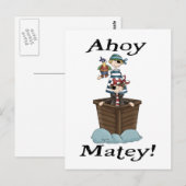 Pirates Ahoy Matey Briefkaart (Voorkant / Achterkant)