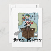 Pirates Ahoy Tshirs en Gifts Briefkaart (Voorkant / Achterkant)