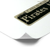 Pirate's Alley in Black & White Poster (Hoek)