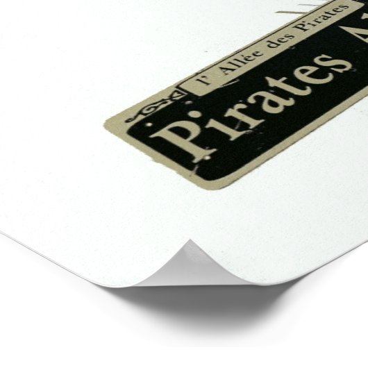 Pirate's Alley in Black & White Poster (Hoek)