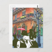 Pirates Alley, Marching Band New Orleans, Verenigd Briefkaart (Voorkant / Achterkant)