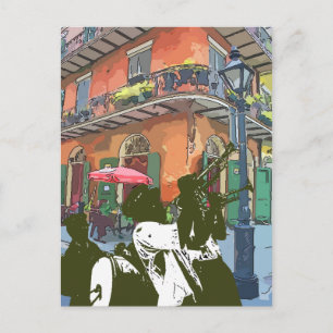 Pirates Alley, Marching Band New Orleans, Verenigd Briefkaart