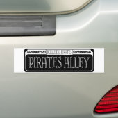 Pirates Alley Metal Sign Bumpersticker (Op auto)