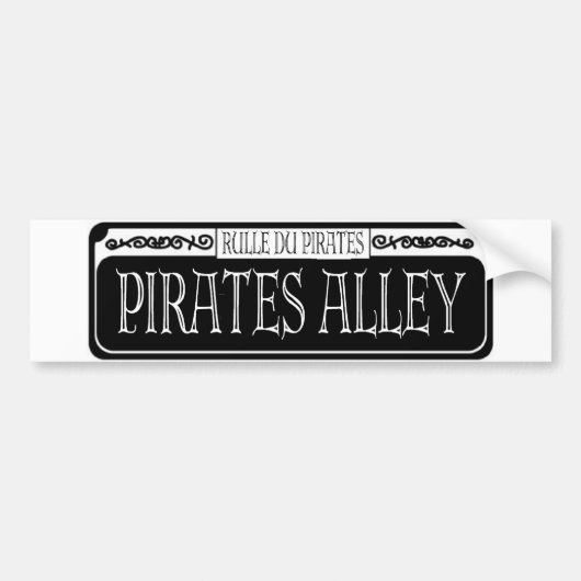 Pirates Alley Metal Sign Bumpersticker (Voorkant)