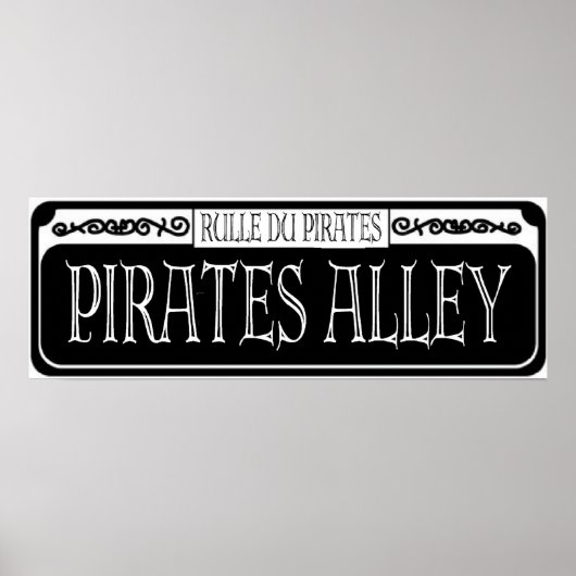 Pirates Alley Metal Sign Poster (Voorkant)