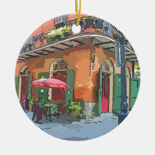 Pirates Alley New Orleans Keramisch Ornament (Voorkant)